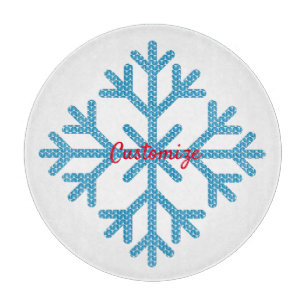 Icy Blue Snowflake Thunder_Cove    Cutting Board