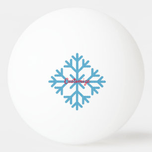 Icy Blue Snowflake Thunder_Cove Ping Pong Ball