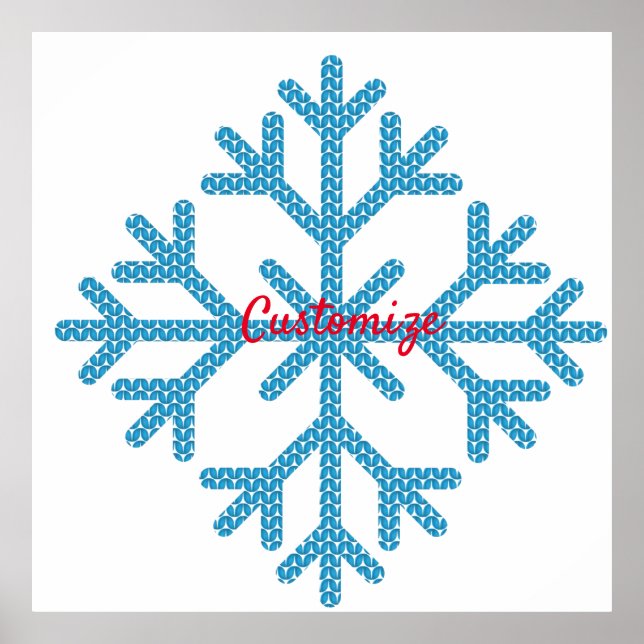 Icy Blue Snowflake Thunder_Cove Poster (Front)