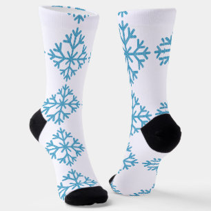 Icy Blue Snowflake Thunder_Cove Socks