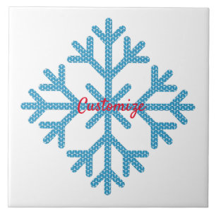 Icy Blue Snowflake Thunder_Cove Tile