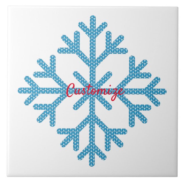 Icy Blue Snowflake Thunder_Cove Tile (Front)