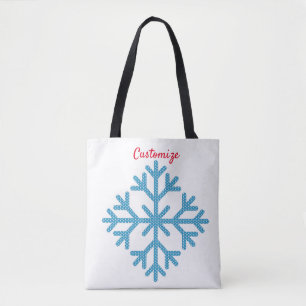 Icy Blue Snowflake Thunder_Cove Tote Bag