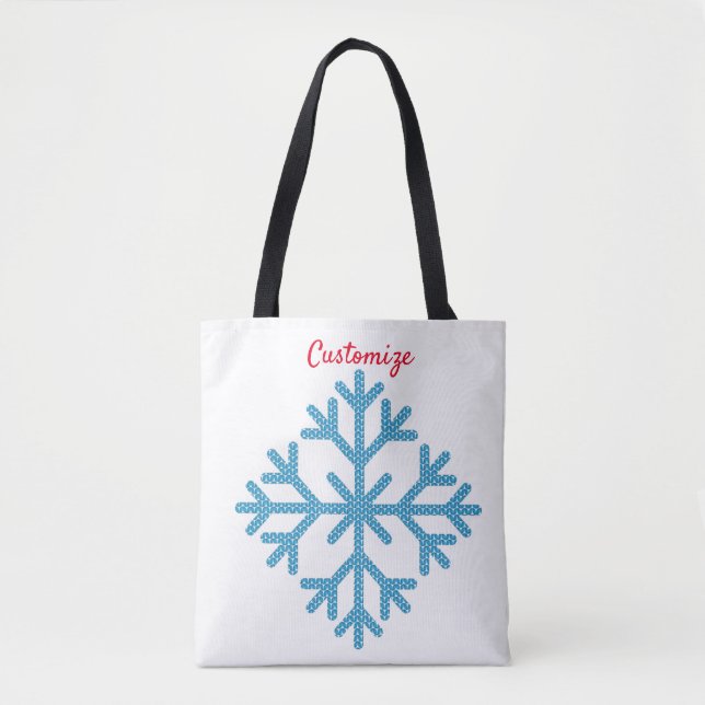Icy Blue Snowflake Thunder_Cove  Tote Bag (Front)