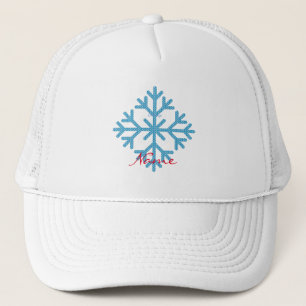Icy Blue Snowflake Thunder_Cove      Trucker Hat