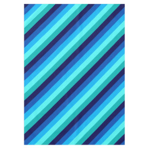Icy Blue Teal Stripes Medium Tablecloth