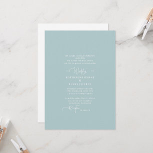 Icy Blue Winter Elegance Wedding Invitation