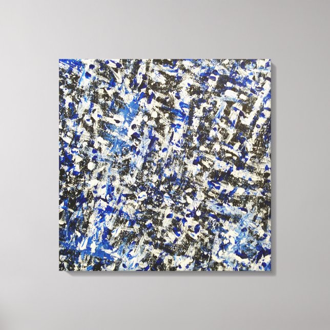 Icy Blue Winter Night Canvas Print (Front)