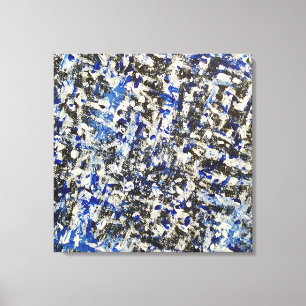 Icy Blue Winter Night Canvas Print