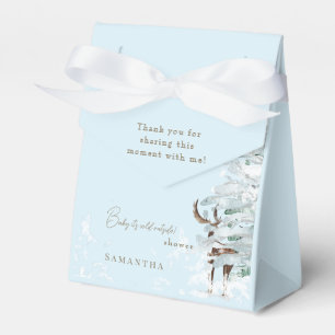 Icy Blue Woodland Baby it's Cold Outside Favour Box