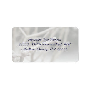 Icy Branch in Winter Customizeable Address Label