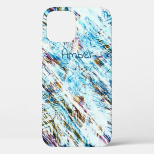 Icy Distressed Winter Striped Personalised iPhone 12 Pro Case