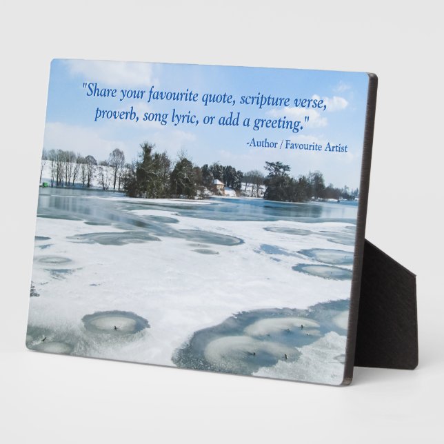 Icy English Lake - Personalised Plaque (Side)