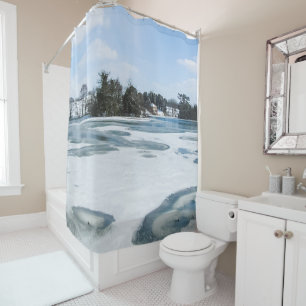 Icy English Lake - Personalised Shower Curtain