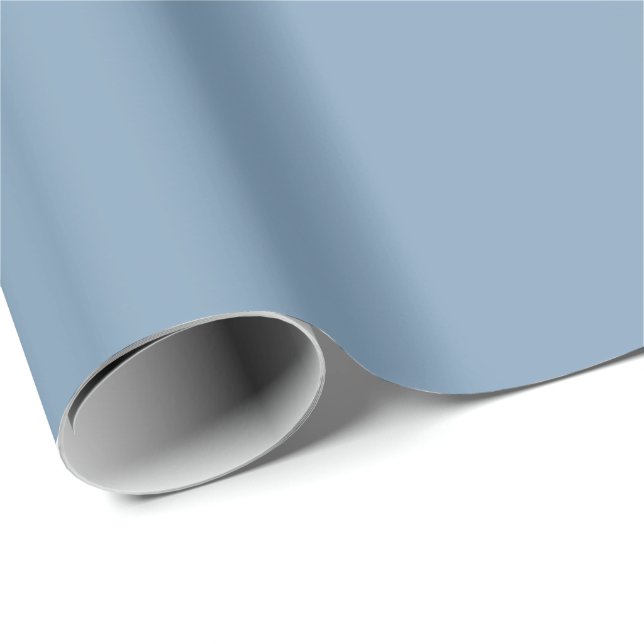 Icy Glacier Lake Blue Grey, Neutral Solid Colour Wrapping Paper (Roll Corner)