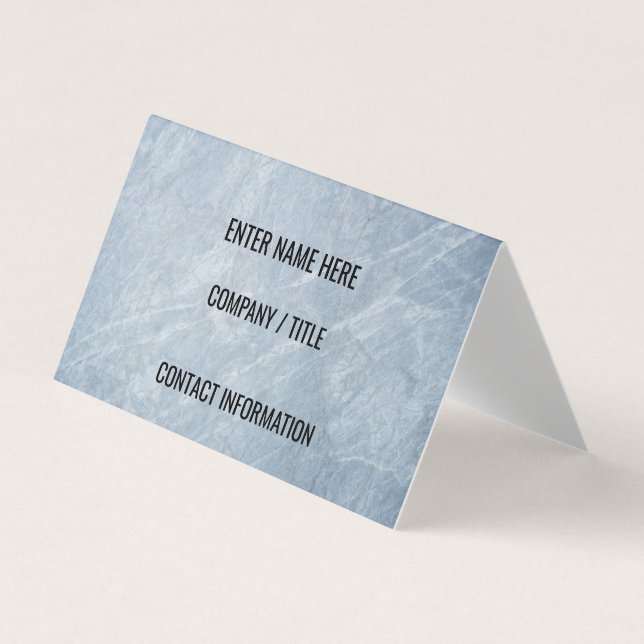 Icy Grey Marble Business Card (Front)