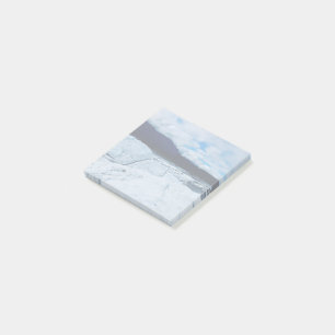 Icy Mountain Glacier Scene with Cloudy Sky Post-it Notes