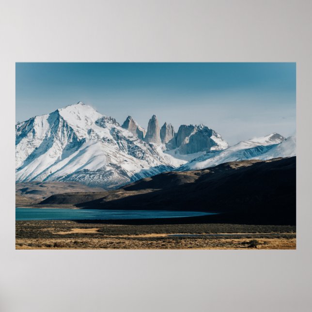 ICY MOUNTAIN SCENERY POSTER (Front)
