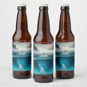 Icy Mountain View Beer Bottle Label