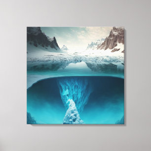 Icy Mountain View Canvas Print