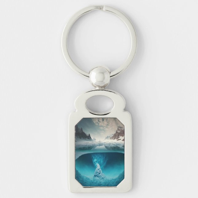 Icy Mountain View Key Ring (Front)