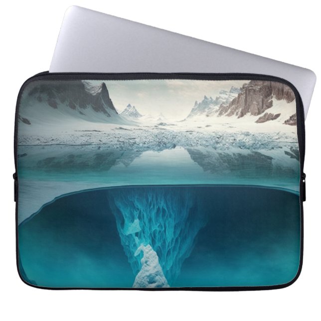 Icy Mountain View Laptop Sleeve (Front)
