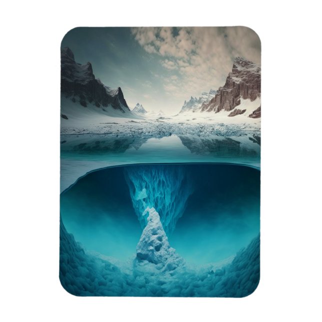 Icy Mountain View Magnet (Vertical)