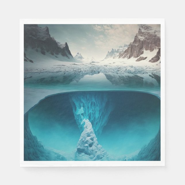 Icy Mountain View Napkin (Front)