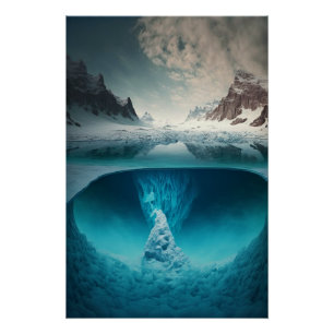 Icy Mountain View Poster