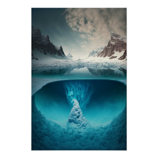 Icy Mountain View Poster (Front)
