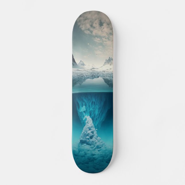 Icy Mountain View Skateboard (Front)
