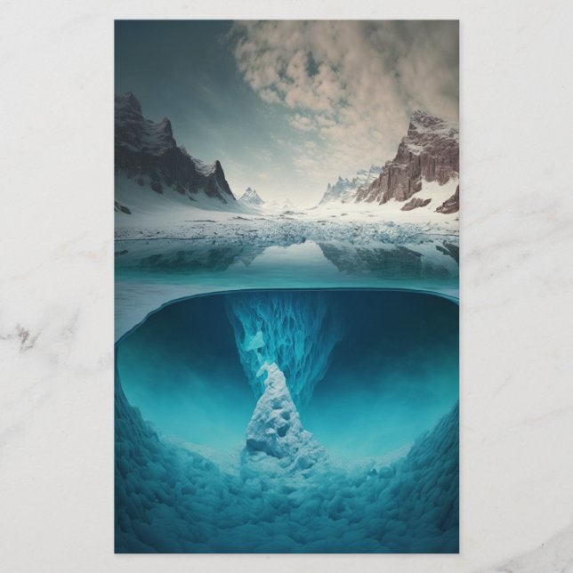 Icy Mountain View Stationery (Front)