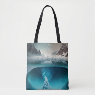 Icy Mountain View Tote Bag