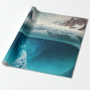 Icy Mountain View Wrapping Paper