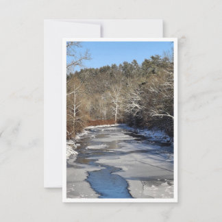 Icy NH River during January Note Card
