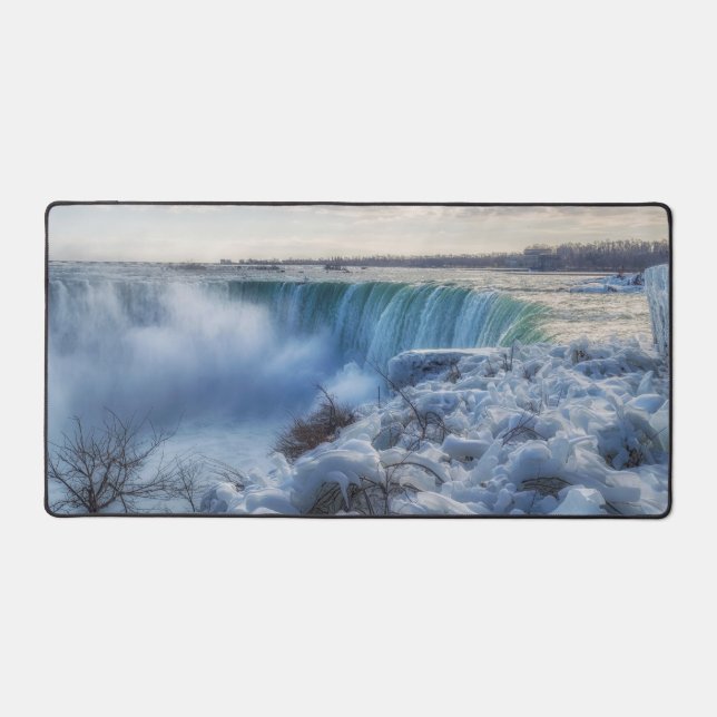 Icy Niagara Falls Photo Desk Mat (Front)