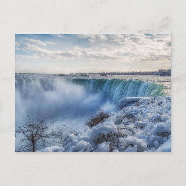 Icy Niagara Falls Postcard (Front)