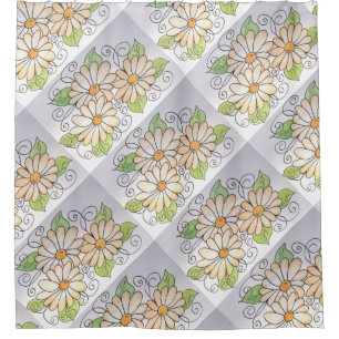 Icy Orange Shower Curtain