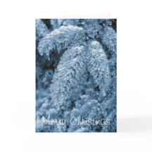 Icy Pine Merry Christmas Card