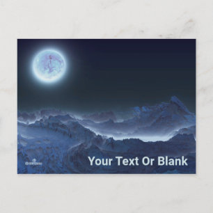 Icy Planet, Frozen Moon Postcard