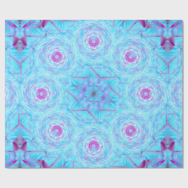 Icy Rose Brooch Wrapping Paper (Flat)