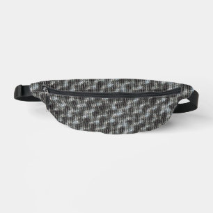 Icy slate geometric woven abstract pattern 1275 bum bags