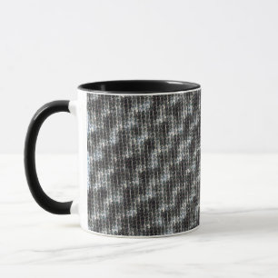 Icy slate geometric woven abstract pattern 1275 mug