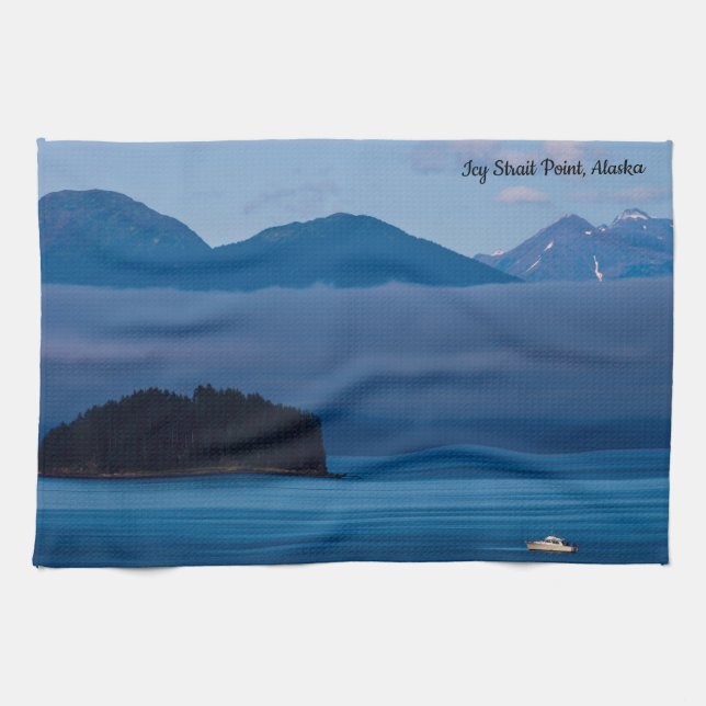 Icy Strait Point, Hoonah, Alaska Kitchen tea towel (Horizontal)