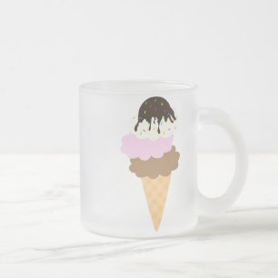 Icy Sweetness Frosted Glass Coffee Mug