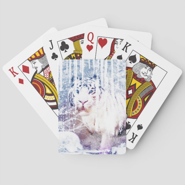 Icy tiger playing cards (Back)