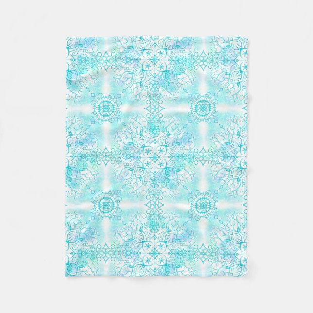 Icy Trees Fleece Blanket (Front)