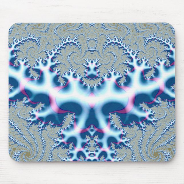 ~ Icy White and Blue~  Mouse Mat (Front)
