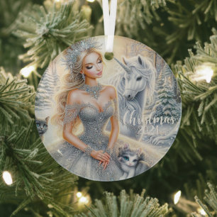 Icy Winter Bride Christmas Ornament