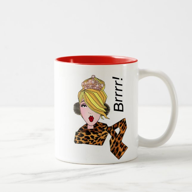 "Icycles AreBeginning to Form On My Tiara!" Diva  Two-Tone Coffee Mug (Right)